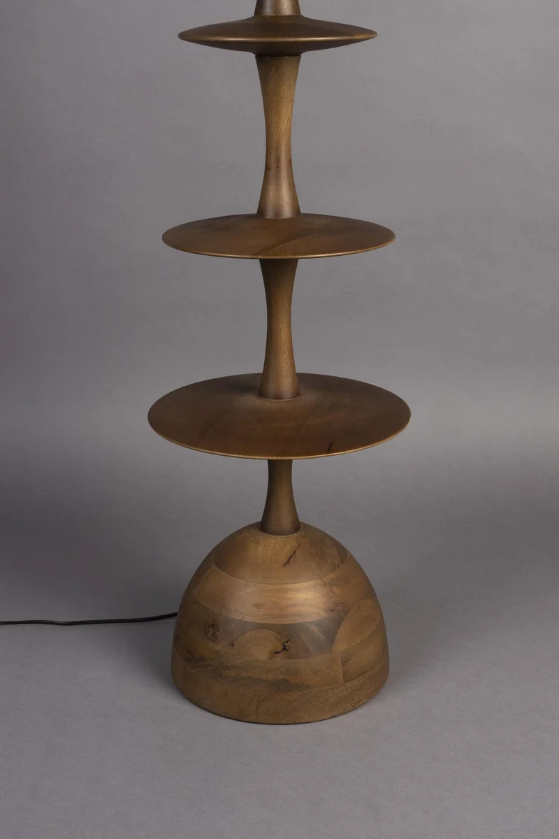 Stehlampe Cath Walnut | Mid-Century Design aus Mangoholz