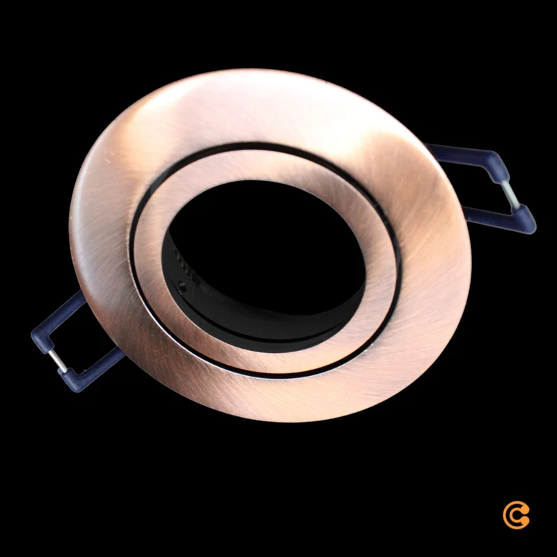 4x B-Ware Deko Light Deckeneinbaustrahler Einbauring GU10 LED Metall Kupfer 89 mm 4 STÜCK