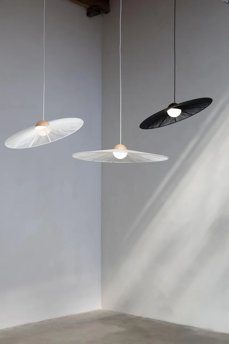 Zuiver Hängelampe Belle S Beige | Design-Leuchte mit Seil-Schirm