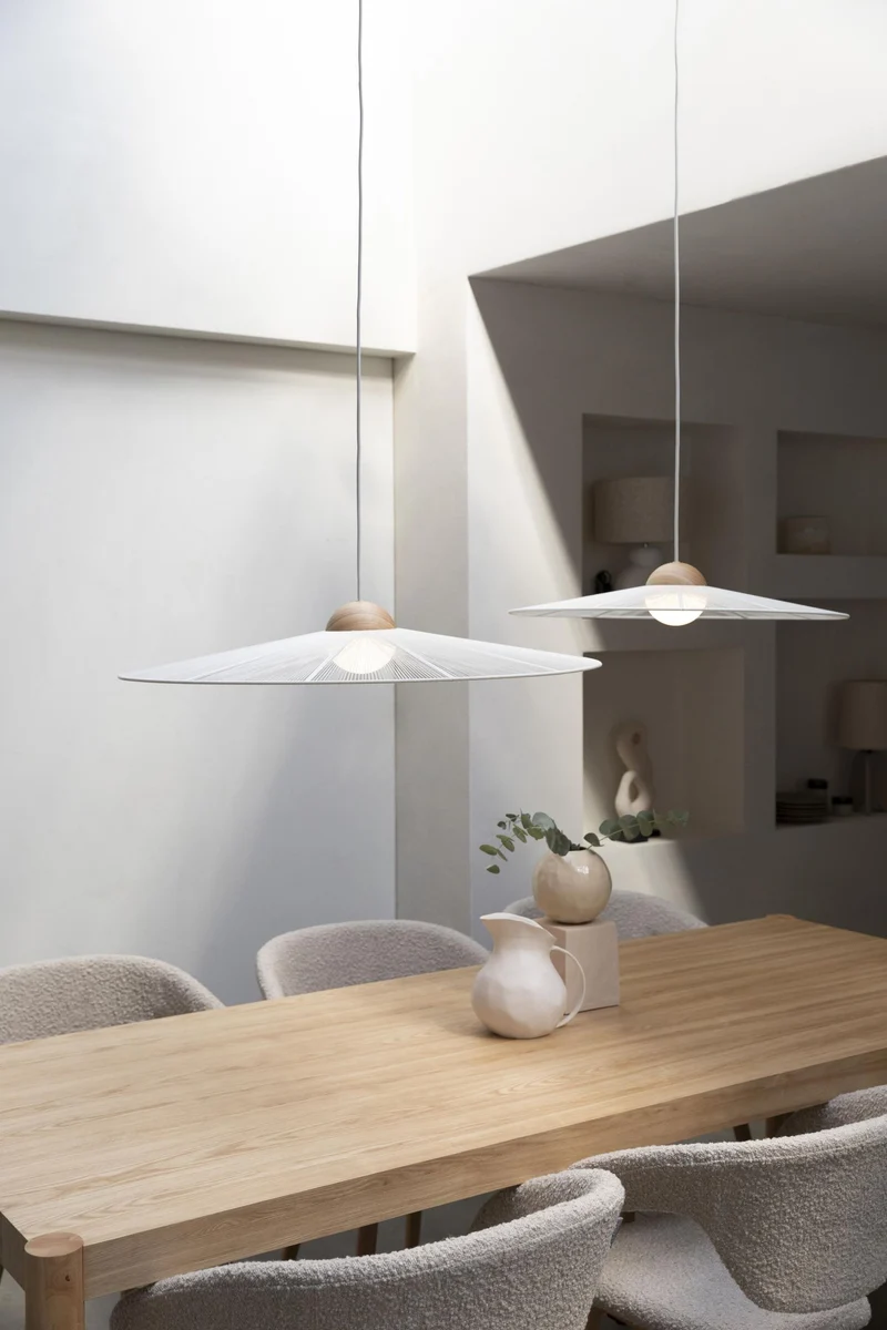 Zuiver Hängelampe Belle S Beige | Design-Leuchte mit Seil-Schirm