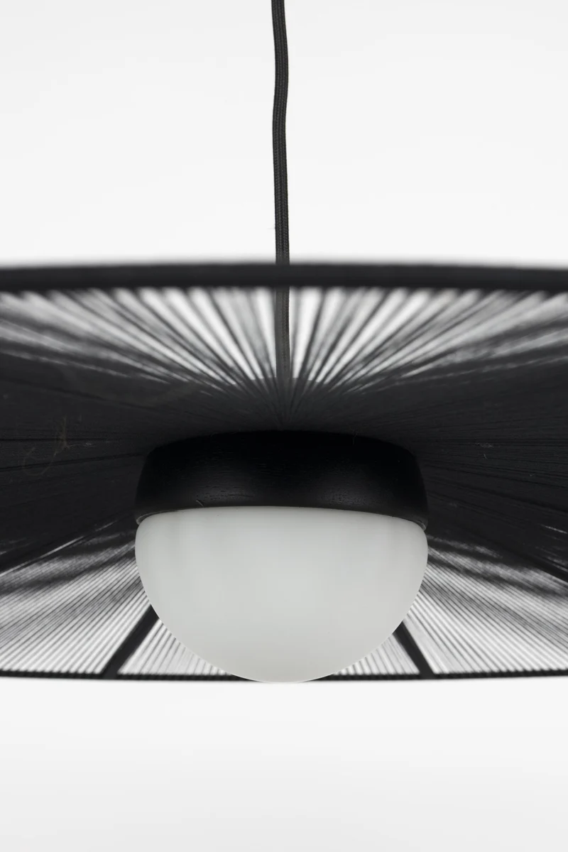 Hängelampe Belle L Schwarz | Elegantes Seil-Design von Zuiver