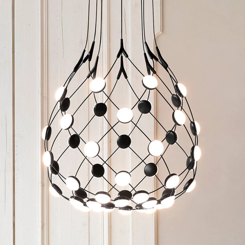 B-Ware Luceplan Hängelampe Pendelleuchte Mesh LED Leuchte Schwarz Netzlampe Design