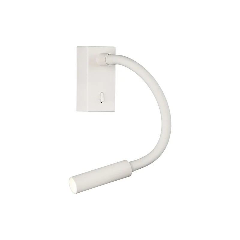 B-Ware ACB Wandleuchte Leselampe LED Cio Flexarm Schalter Weiß warmweiß 3 W Lampe 90 Ra