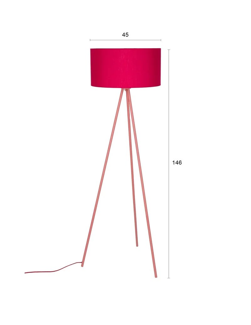 Stehlampe Susie Rot aus Metall | Elegantes Design für dein Zuhause
