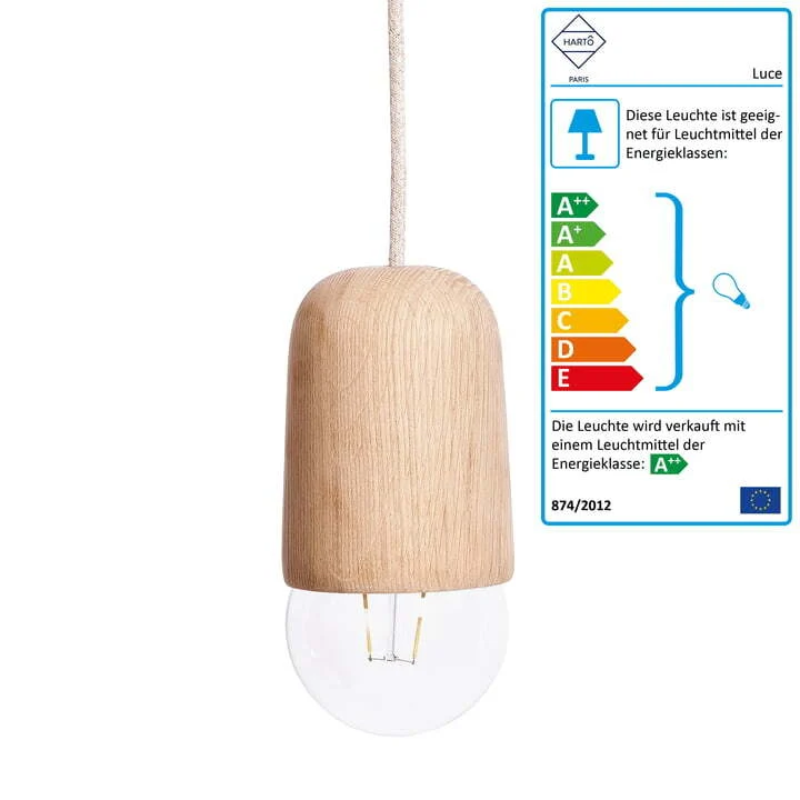 B-Ware Hartô Luce Pendelleuchte Hängelampe Lampe Deckenlampe medium Eiche natur167