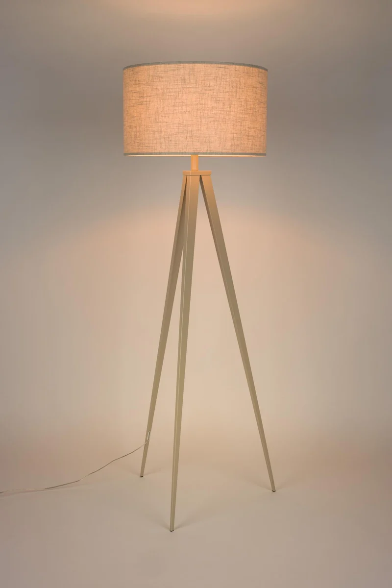 Design Stehlampe Tripod Beige | Modernes Dreibein-Gestell | Zuiver