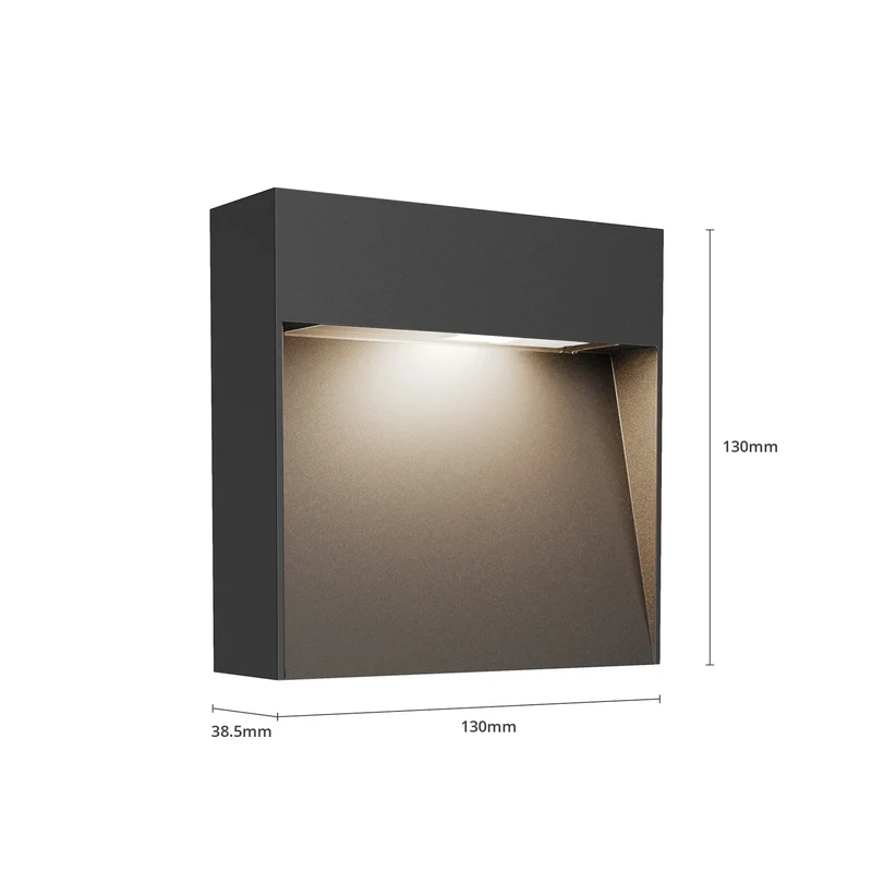 B-Ware Lucande Außenwandlampe Noreia 13 cm anthrazit IP65 G9 Wandlampe Outdoor Lampe