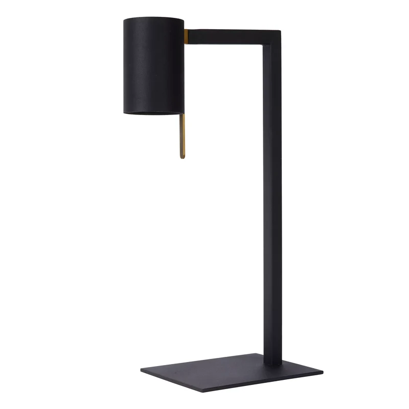 B-Ware Lucide Schreibtischlampe Tischleuchte Lesley Schwarz Metall H50cm Kippschalter