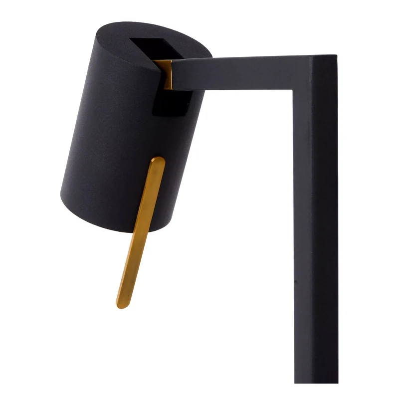 B-Ware Lucide Schreibtischlampe Tischleuchte Lesley Schwarz Metall H50cm Kippschalter