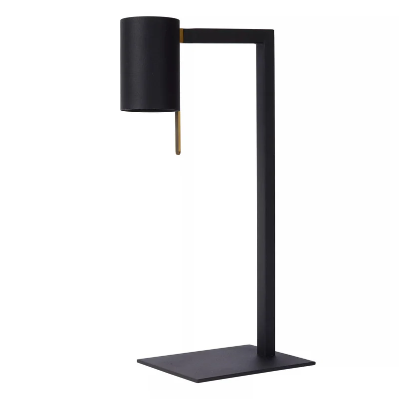 B-Ware Lucide Schreibtischlampe Tischleuchte Lesley Schwarz Metall H50cm Kippschalter