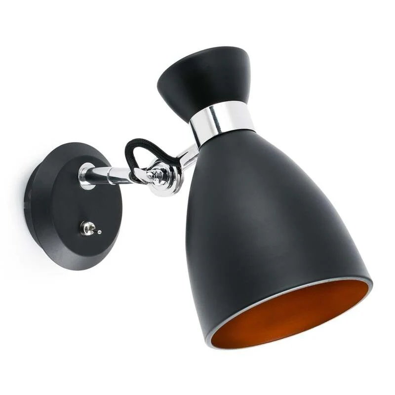 B-Ware ARO BARCELONA Wandleuchte Retro Wandlampe Flurlampe Lampe mit Schalter schw115