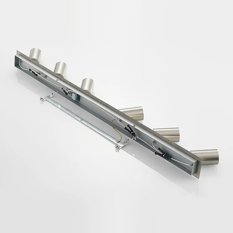 B-Ware Lindby Joffrey Deckenstrahler Deckenleuchte Deckenlampe Leuchte LED 6-fl. nickel