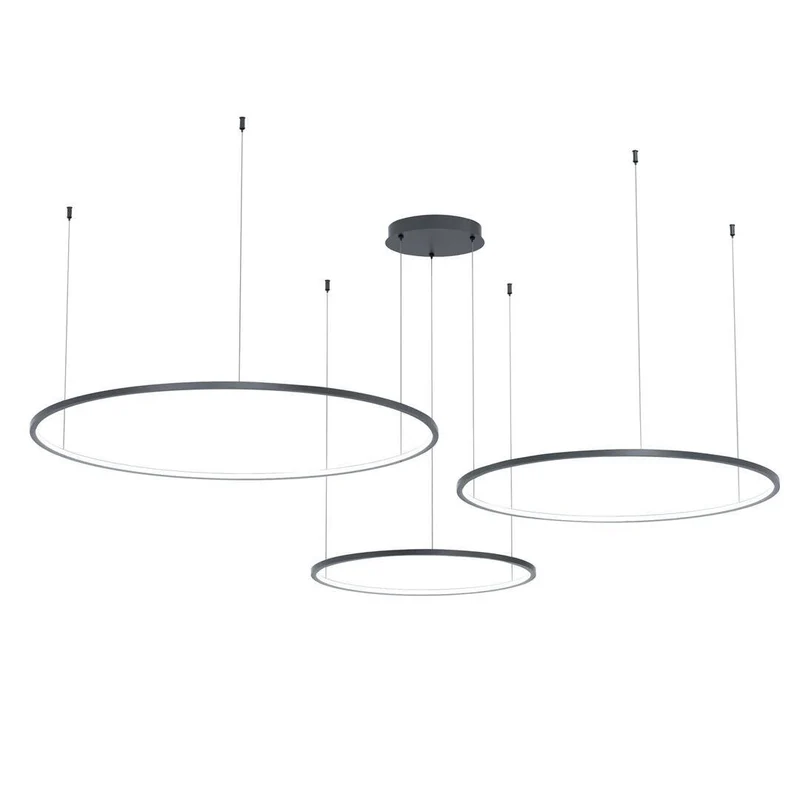 B-Ware Milagro Pendelleuchte Hängelampe Saturno LED Schwarz Innenbeleuchtung Ringlampe