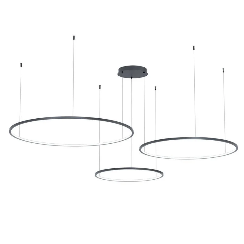 B-Ware Milagro Pendelleuchte Hängelampe Saturno LED Schwarz Innenbeleuchtung Ringlampe