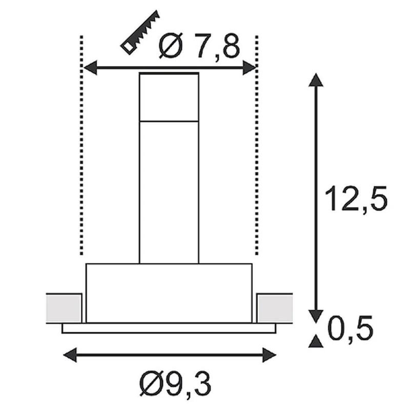 New Tria GU10 Round Einbautrahler Alu-Gebürstet