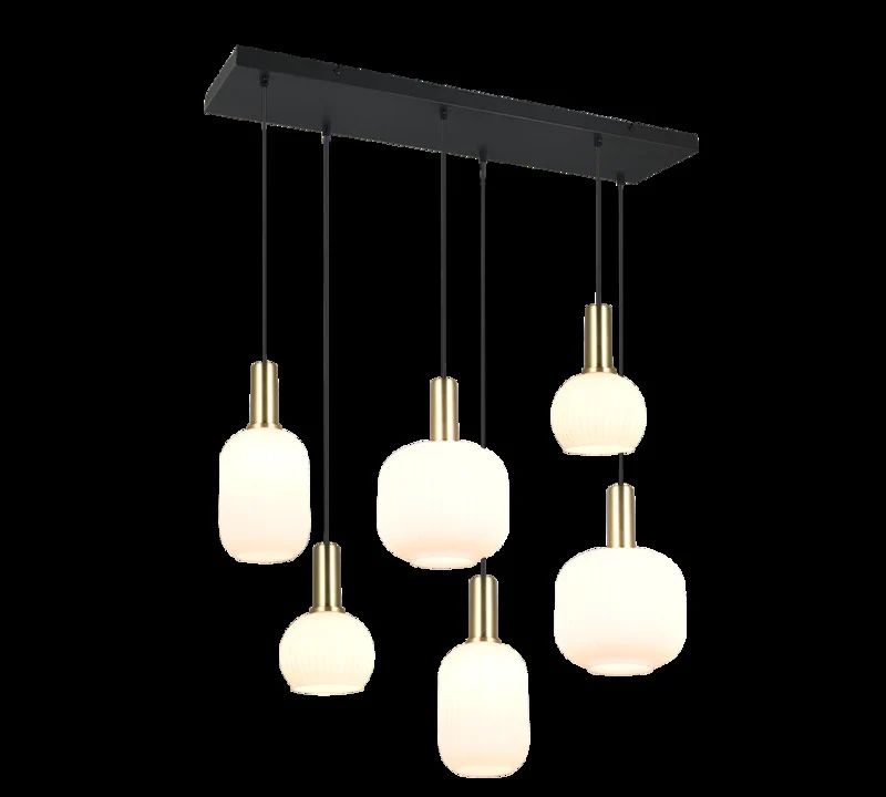 B-Ware TRIO LIGHTING Pendelleuchte Hängeleuchte Diva Opal Metall Glas E27