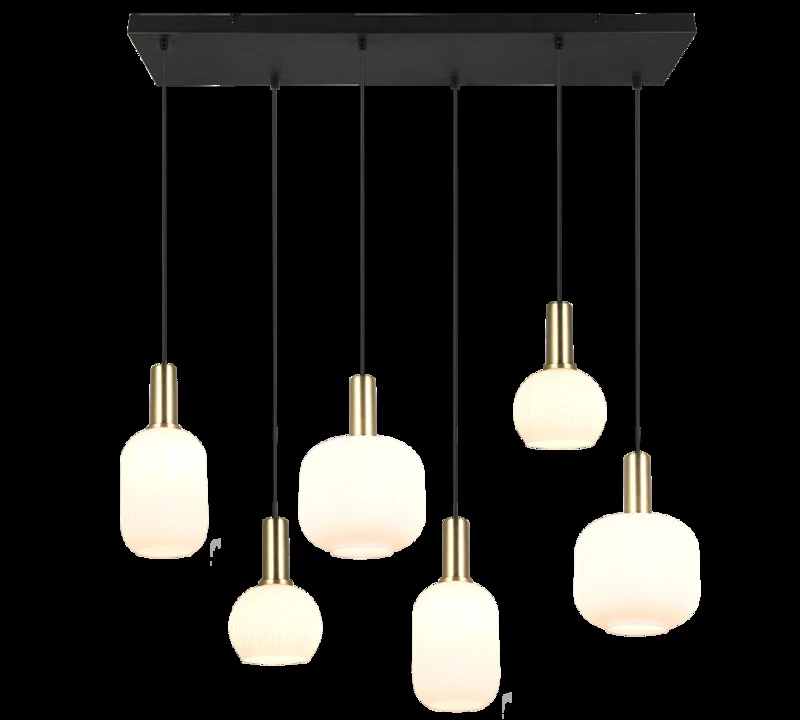 B-Ware TRIO LIGHTING Pendelleuchte Hängeleuchte Diva Opal Metall Glas E27