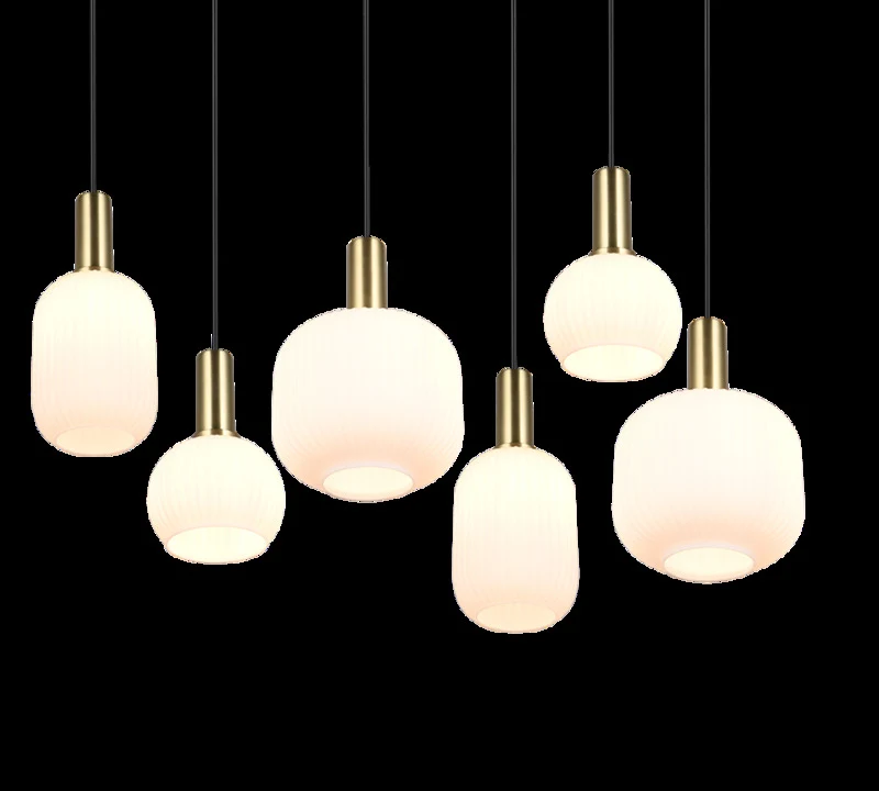 B-Ware TRIO LIGHTING Pendelleuchte Hängeleuchte Diva Opal Metall Glas E27