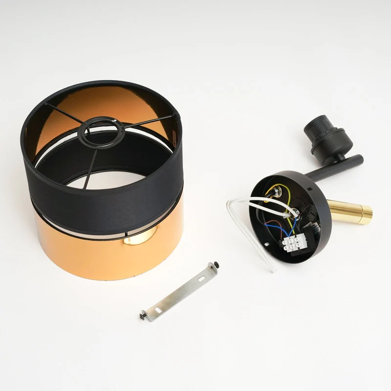 B-Ware Euluna Wandleuchte Hilton schwarz gold LED-Leselicht Wandleuchte Wandlicht 764