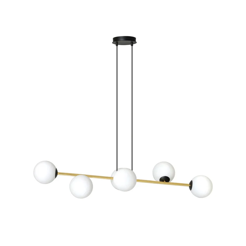 B-Ware Hängeleuchte Gravity opalweiß gold schwarz Glas E14 Deckenlampe Lampe Leuchte365
