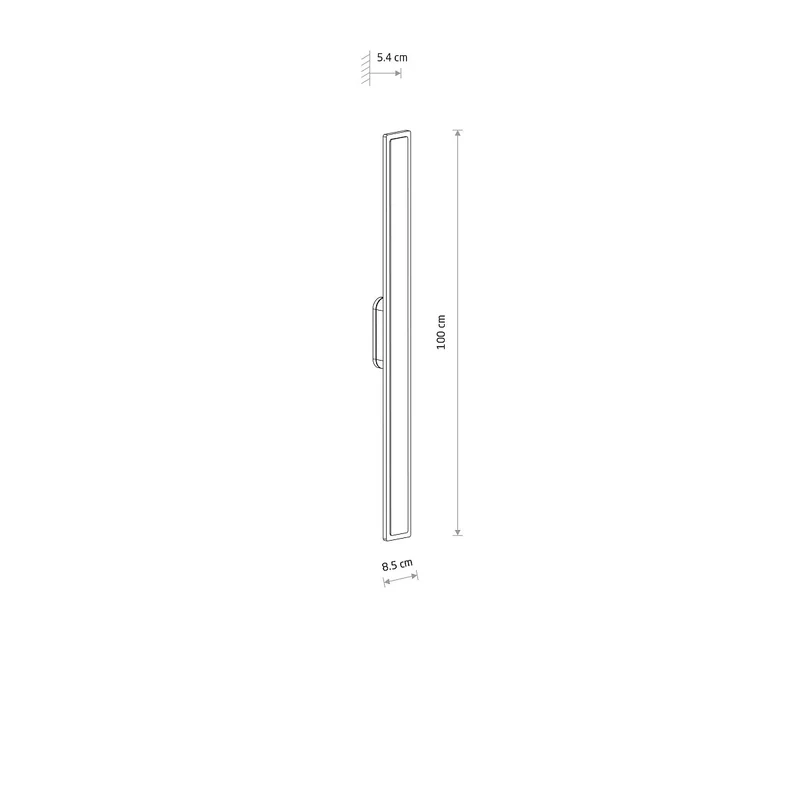B-Ware Nowodvorski Wandleuchte Wandlampe LED schwarz ISLA 100 cm Warmweiß IP54 22 W
