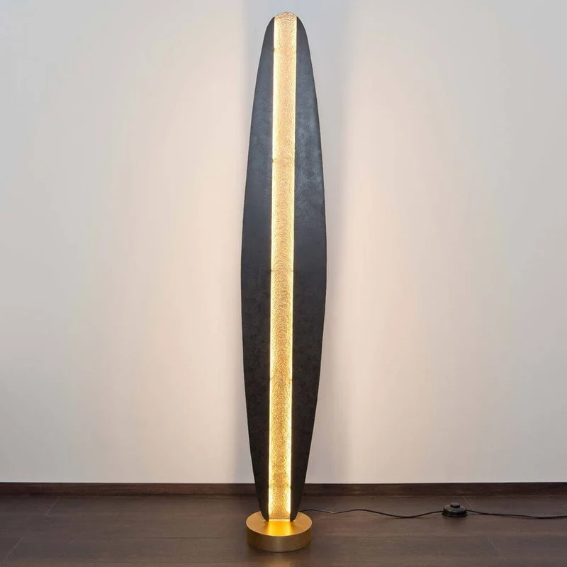 Stehleuchte Simbolo Eisen Braun-Schwarz-Gold