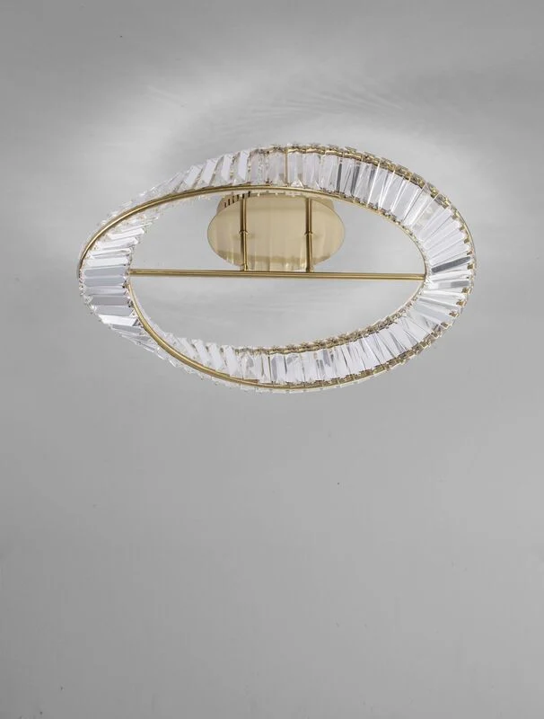 B-Ware Nova Luce Deckenleuchte Deckenlampe AURELIA LED Gold Neutralweiß dimmbar Ø 60 cm