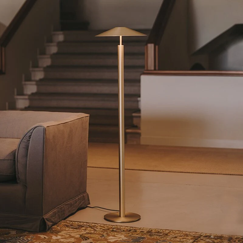 B-Ware LEDS C4 Stehleuchte Standlampe LED gold matt Stahl Schalter SIEHE TEXT/FOTO