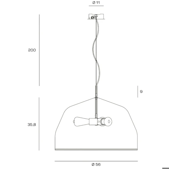 B-Ware Mug Hängeleuchte Pendelleuchte cremeweiß Chromdetail Ø56cm