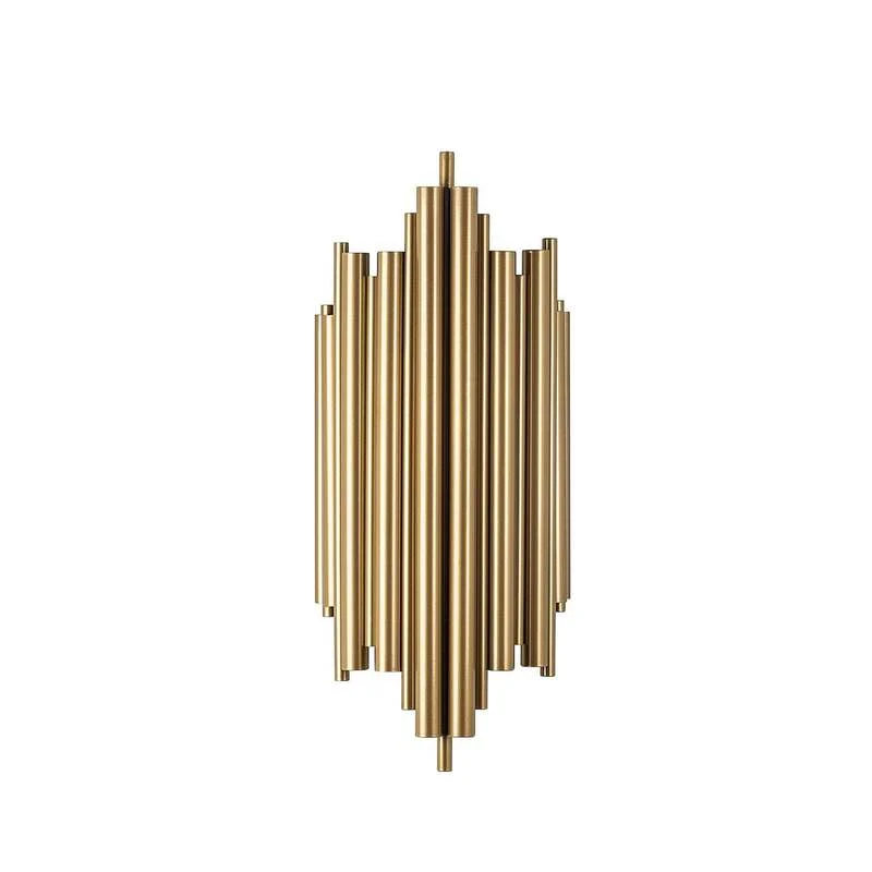 B-Ware Wandleuchte Reis 13341 goldfarben Metall Höhe 50 cm Wandlampe Lampe Leuchte Spot