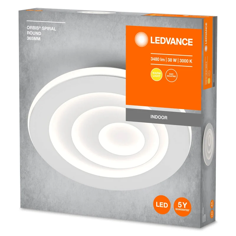 B-Ware LEDVANCE Deckenleuchte Lampe Orbis Spiral Round Warmweiß 36,5 cm LED Weiß 38 W
