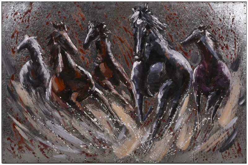 Wandbild Wanddekoration 3D Metallbild Fury 120 x 80 cm