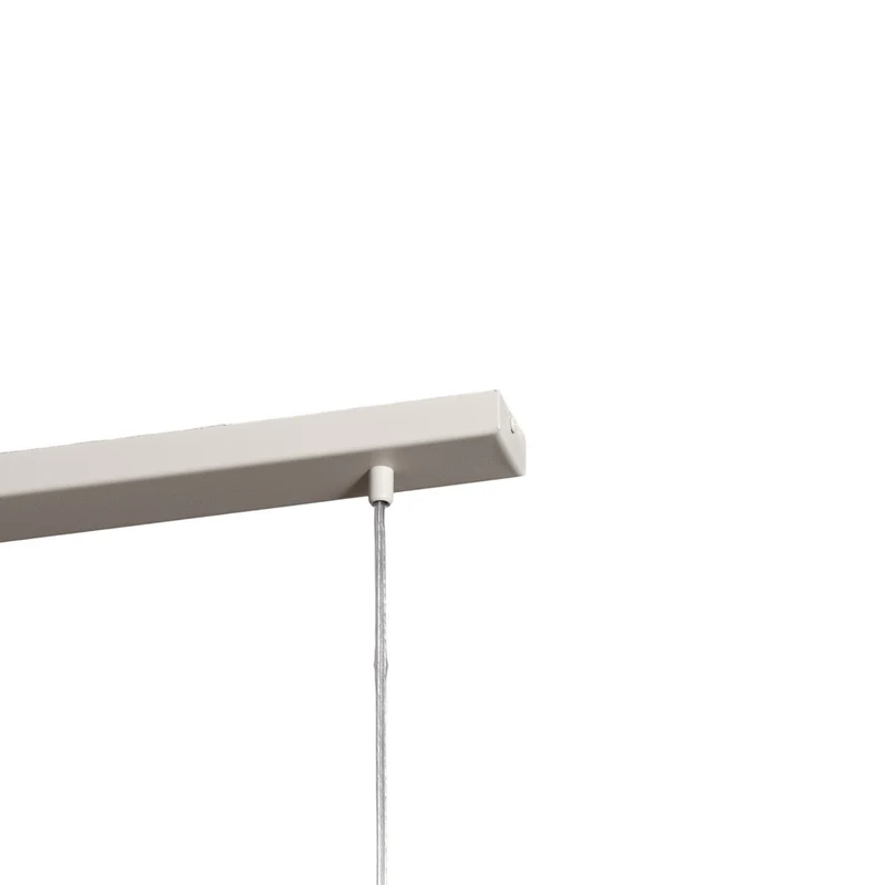 B-Ware SIGMA Hängeleuchte Pendelleuchte Rif 2 Hängeleuchte taupe 2-flammig linear Stahl