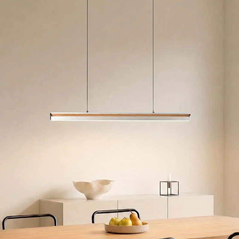 B-Ware Lucande Hängeleuchte Pendelleuchte Lutana LED dimmbar rosegold Holz 101cm