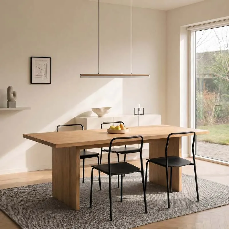 B-Ware Lucande Hängeleuchte Pendelleuchte Lutana LED dimmbar rosegold Holz 101cm