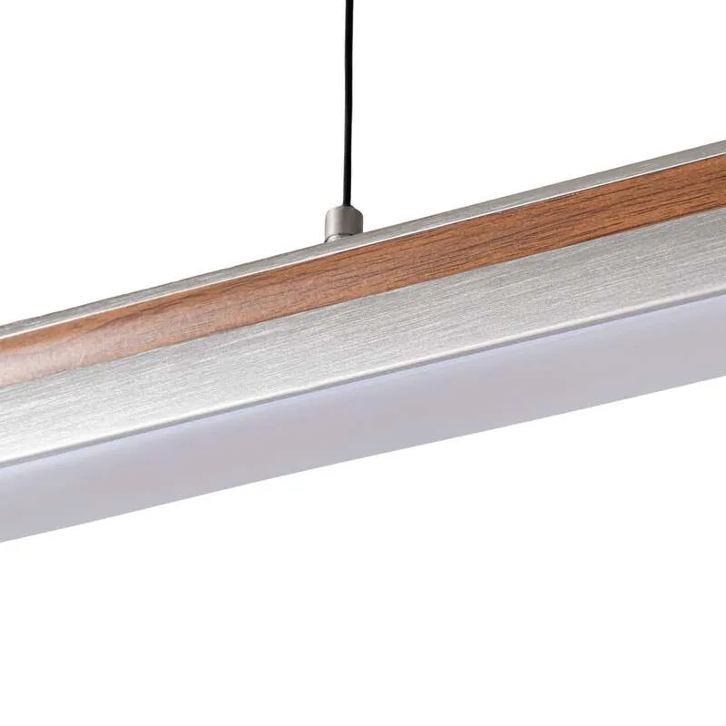B-Ware Lucande Hängeleuchte Pendelleuchte Lutana LED dimmbar rosegold Holz 101cm