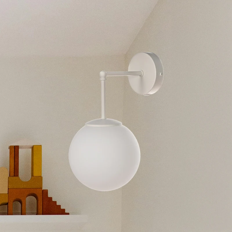 B-Ware Wandleuchte Wandlampe Moon Glas sand E27 LED 35cm Leuchte Lampe Schalter Stecker