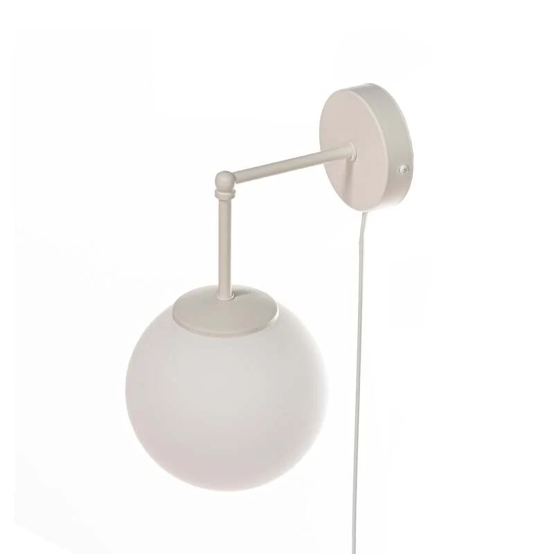 B-Ware Wandleuchte Wandlampe Moon Glas sand E27 LED 35cm Leuchte Lampe Schalter Stecker