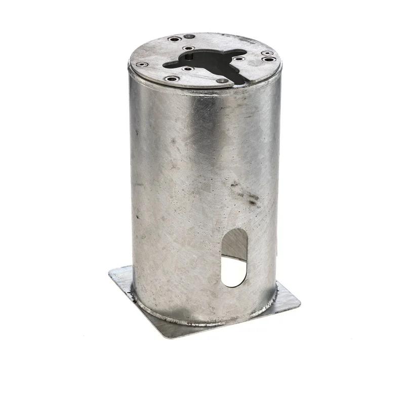 B-Ware BEGA Anschlussgehäuse Verteilerdose Wallwasher Bodenaufbauleuchte Stahl 27,5 cm
