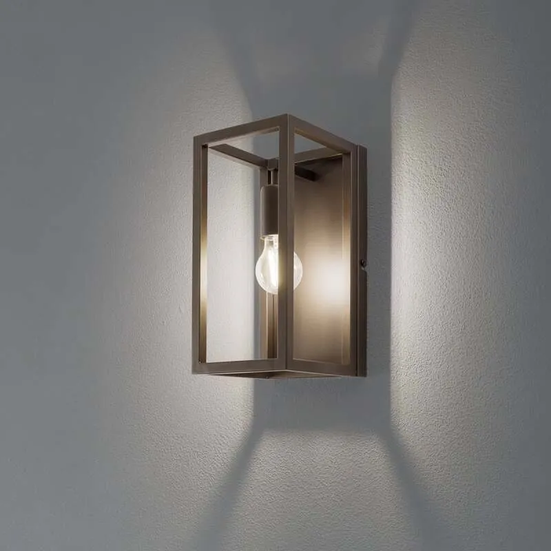 B-Ware Wandleuchte Wandlampe Frame titan gold Stahl E27 LED Lampe 30 cm innen Lampe