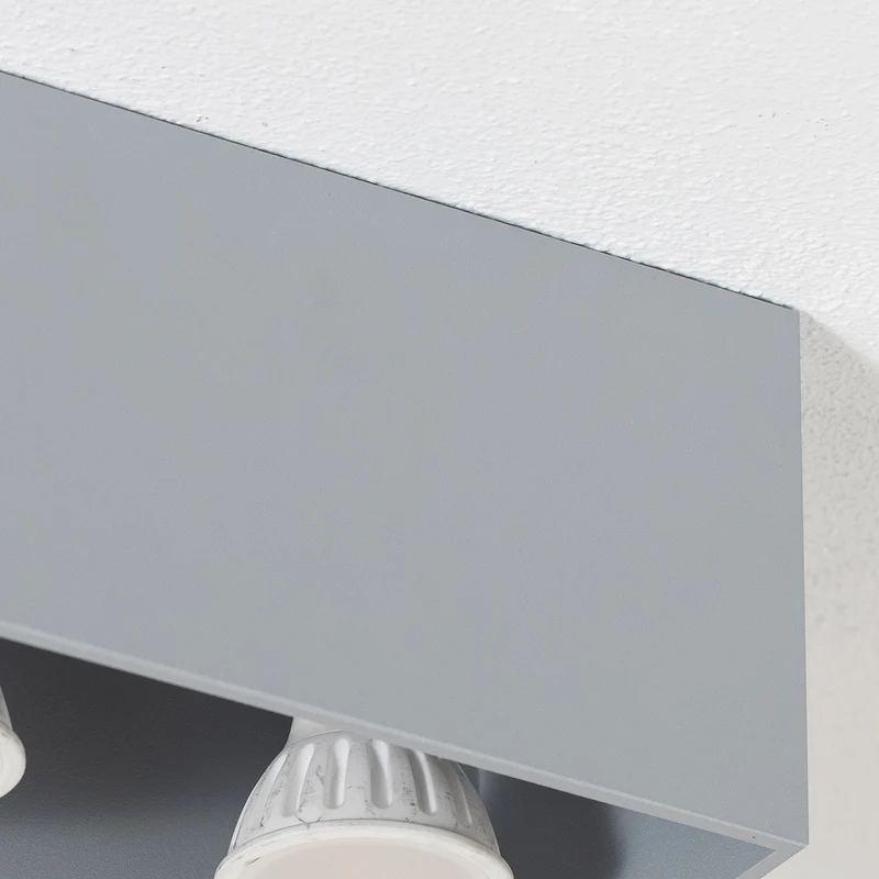 B-Ware Euluna Deckenleuchte Lampe Ara Maxi Aluminium grau GU10 LED dimmbar 2-flammig