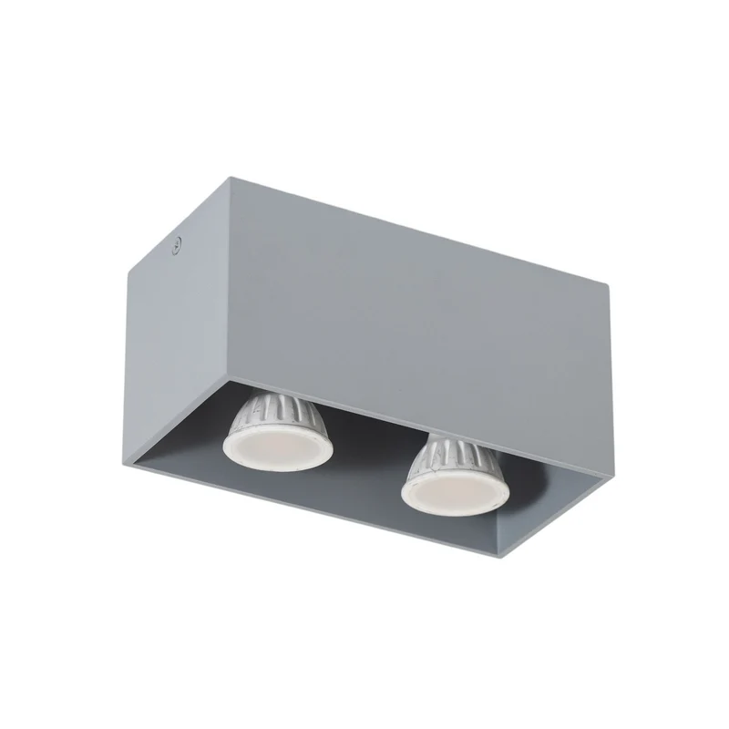 B-Ware Euluna Deckenleuchte Lampe Ara Maxi Aluminium grau GU10 LED dimmbar 2-flammig
