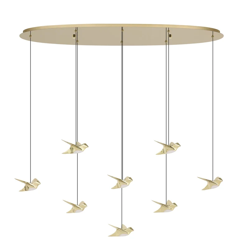 B-Ware EGLO Stars of Light Pendelleuchte Hängelampe LED Paratebueno messing Vogeldesign
