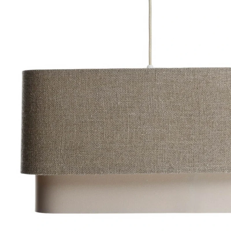 B-Ware Hängeleuchte Pendelleuchte Kwadro LED E27 Lampe Leuchte beige creme Leinen