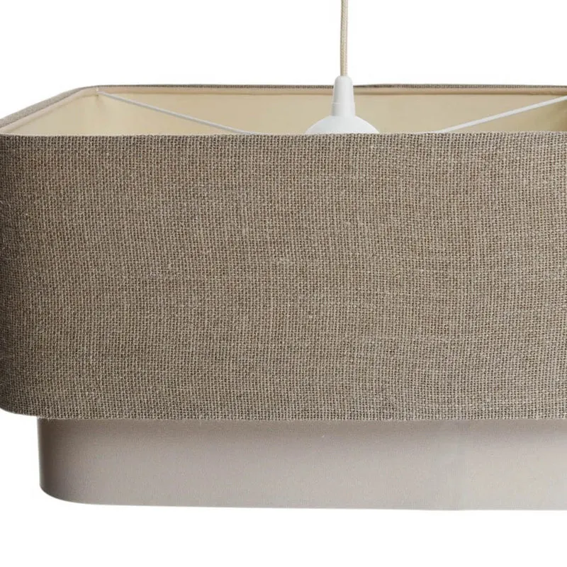 B-Ware Hängeleuchte Pendelleuchte Kwadro LED E27 Lampe Leuchte beige creme Leinen