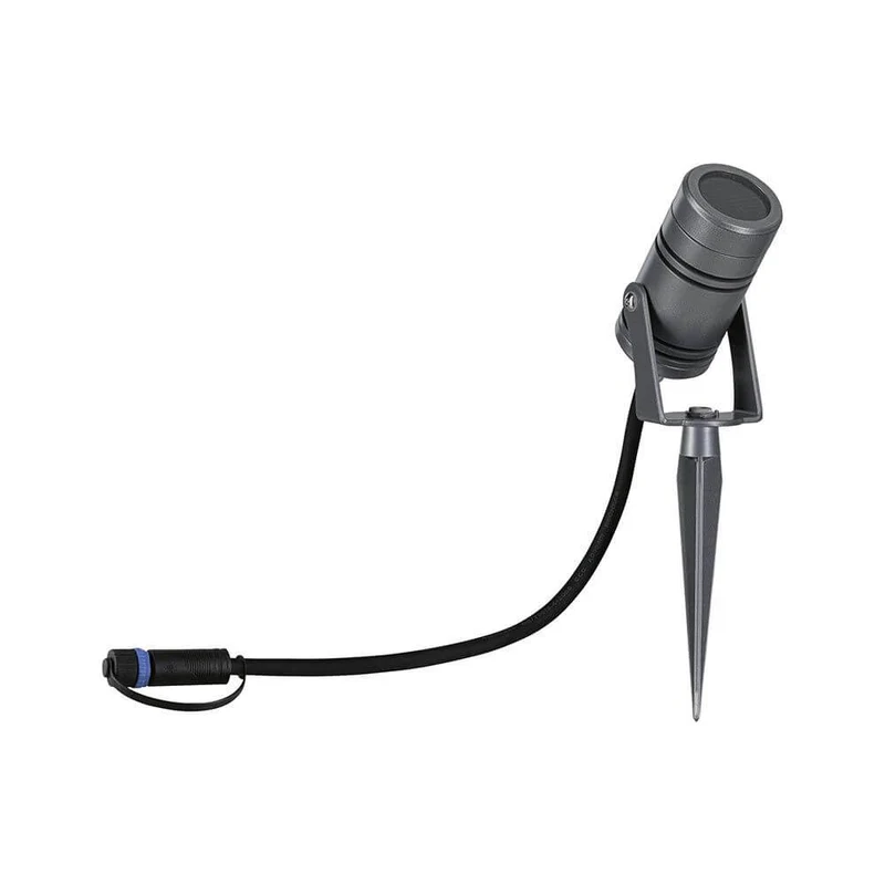 Plug & Shine LED Gartenstrahler Radon IP65 Grau