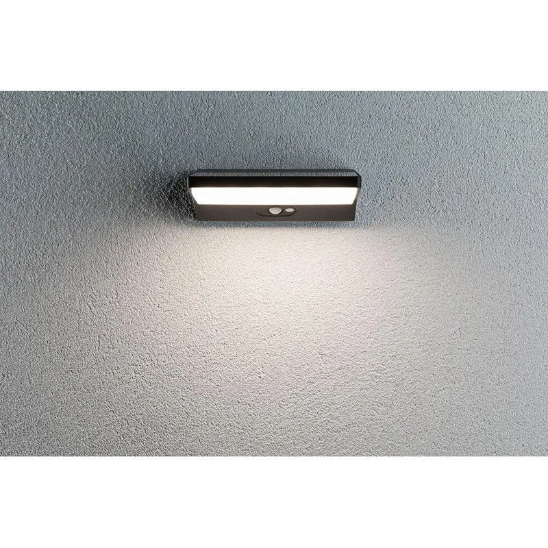 Solar LED Außenwandleuchte Ronas mit Sensor Dunkelgrau