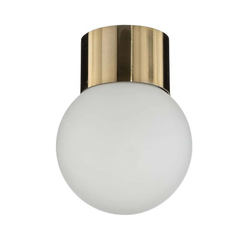 B-Ware Deckenleuchte Lampe Hotel Mood 1 Glas Stahl gold weiß G9 Glasleuchte