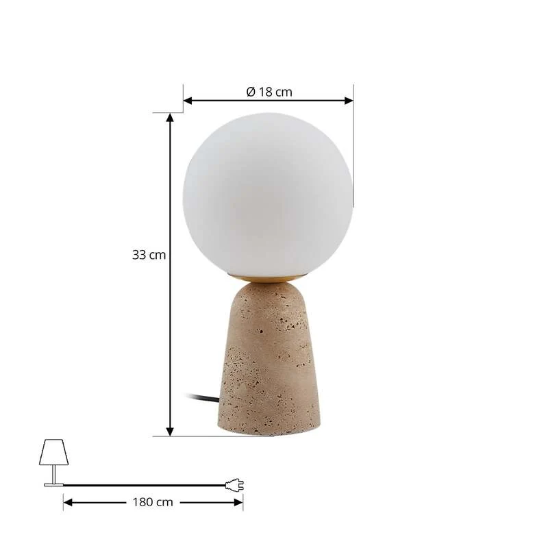 B-Ware Lindby Tischleuchte Kirstan LED Lampe Tischlampe Leuchte Licht beige weiß 33cm
