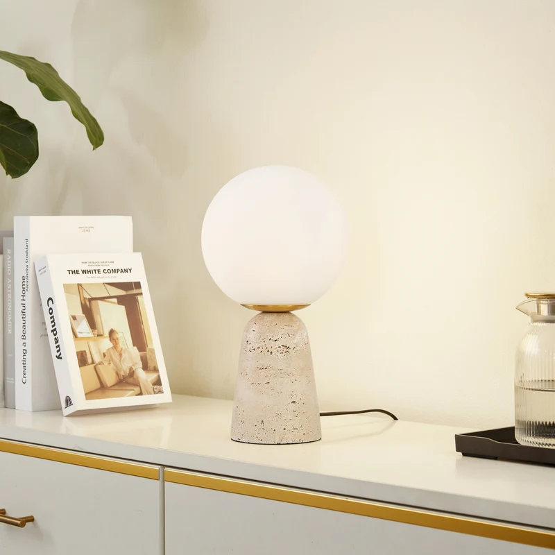 B-Ware Lindby Tischleuchte Kirstan LED Lampe Tischlampe Leuchte Licht beige weiß 33cm